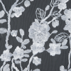 White Floral Embroidered Bridal Lace - Detail | Mood Fabrics