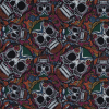 Multicolor Skull Printed Wrinkled Faux Plisse | Mood Fabrics