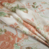 Blush Floral Printed Silk Charmeuse - Folded | Mood Fabrics
