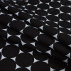 Black and White Polka Dot Stretch Cotton Canvas - Folded | Mood Fabrics
