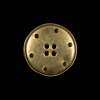 Light Gold Metal 4-Hole Button - 36L/23mm - Detail | Mood Fabrics