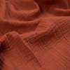 Orange Rust Double Cotton Gauze - Detail | Mood Fabrics