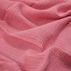 Geranium Pink Double Cotton Gauze - Detail | Mood Fabrics