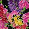 Vibrant Floral Stretch Cotton Sateen - Detail | Mood Fabrics