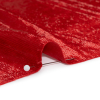Tango Red Metallic Velvet - Detail | Mood Fabrics