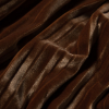 Adobe Brown Pleated Velour - Detail | Mood Fabrics