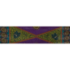 Purple and Green Floral Waxed Cotton African Print with additional Inlaid Pattern - Full | Mood Fabrics