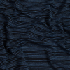 Blue and Black Striped Novelty Knit | Mood Fabrics
