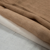 Brown into White Ombre Crinkled Linen Woven - Folded | Mood Fabrics