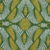 Italian Yellow and Green Geometric Cotton Poplin - Detail | Mood Fabrics