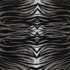 Italian Gray and Black Zebra Printed Scuba Knit | Mood Fabrics