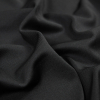 Italian Black 1x1 Polyester Rib Knit - Detail | Mood Fabrics