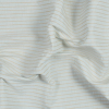 Pale Blue Cotton Shirting with Raised Woven Beige Chalk Stripes | Mood Fabrics
