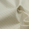 Green, Beige and Yellow Striped Cotton Seersucker - Detail | Mood Fabrics