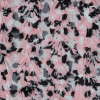 Oscar de la Renta Pink and Black Animal Spotted Fringed Novelty - Detail | Mood Fabrics