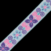 Baby Blue, Pink and Purple Floral German Jacquard Ribbon - 1 - Detail | Mood Fabrics
