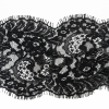 Black Floral Corded Lace Trimming - 6 - Detail | Mood Fabrics