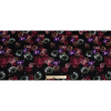 Italian Black Dandelion Printed Stretch Scuba Knit - Full | Mood Fabrics