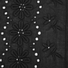 Famous NYC Designer Black Bordered Embroidered Cotton Eyelet - Detail | Mood Fabrics