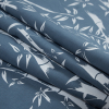 Colonial Blue Bamboo Tree Printed Linen Woven - Folded | Mood Fabrics
