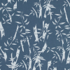 Colonial Blue Bamboo Tree Printed Linen Woven | Mood Fabrics