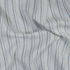 White, Gray, Blue and Yellow Striped Linen Woven | Mood Fabrics