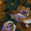Purple and Mustard Floral Printed Linen Woven - Detail | Mood Fabrics