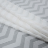 White Zig Zag Burnout Velour - Folded | Mood Fabrics