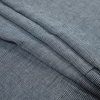 Italian Denim and White Plaid Gauzy Linen - Folded | Mood Fabrics