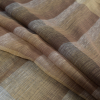 Italian Mustard Plaid Linen Scrim - Folded | Mood Fabrics