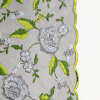 Green and Gray Floral Embroidered Mesh | Mood Fabrics