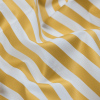 Gamboge and White Bengal Striped Cotton Twill - Detail | Mood Fabrics
