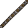 Black, Mustard and White Geometric Jacquard Ribbon - 1 | Mood Fabrics