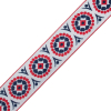 Red, White and Blue Geometric Jacquard Ribbon - 2 | Mood Fabrics