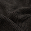 Brown Wool Ribbed Knit with Black Scuba Backing - Detail | Mood Fabrics
