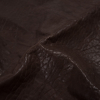 Small Chocolate Bubbles Lamb Leather - Detail | Mood Fabrics