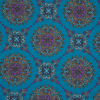 Bright Blue Road to Morocco Medallion Cotton Jersey - Detail | Mood Fabrics