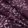 Burgundy Damask Printed Cotton Twill - Folded | Mood Fabrics