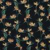 Orange Bird of Paradise Floral Cotton Twill | Mood Fabrics
