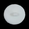 White Plastic Floral Shank Back Button - 44L/28mm - Detail | Mood Fabrics