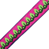 Embroidered Pink/Green Neon Trim - 1.5 - Detail | Mood Fabrics