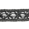 Italian Black Braided Faux Leather Trim - 1.25 - Detail | Mood Fabrics