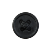 Black Cross Stitch Plastic Shank Back Button - 36L/23mm | Mood Fabrics