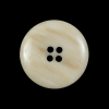 Cream and Brown Plastic 4-Hole Button - 40L/25mm - Detail | Mood Fabrics