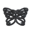 Black Rhinestone Butterfly Sew-On Applique - 4 x 6 | Mood Fabrics