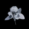Silver Organza and Velvet Flower Applique - 5 x 4 - Detail | Mood Fabrics