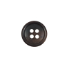 Dark Brown Horn 4-Hole Button - 24L/15mm | Mood Fabrics