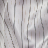 Gray and Black Striped Bemberg Lining - Detail | Mood Fabrics