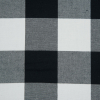 White and Black Buffalo Check Cotton Flannel - Detail | Mood Fabrics