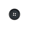 Black Horn 4-Hole Button - 24L/15mm | Mood Fabrics